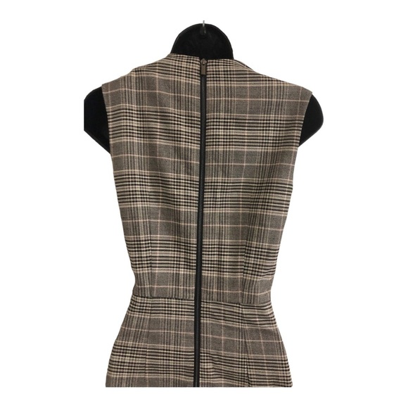 French Connection Amati Grey‎ Multi Check Sundae Sleeveless a-line mini Dress - Picture 11 of 12